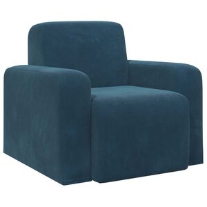 vidaXL Fauteuil Blauw fluweel