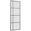 vidaXL Schuifdeur met beslag 76x205 cm ESG-glas en aluminium
