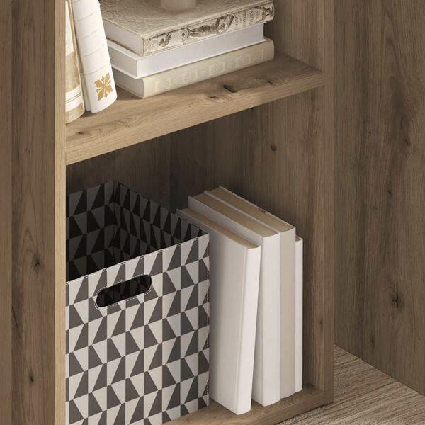 vidaXL Boekenkast 40x30x77 cm bewerkt hout artisanaal eikenkleurig