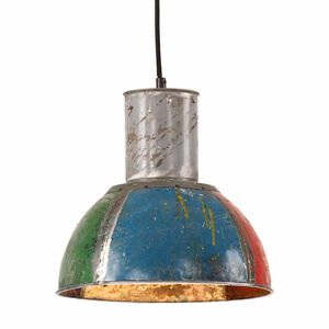 vidaXL Hanglamp industrieel rond 25 W E27 28,5 cm meerkleurig