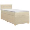 vidaXL Boxspringbed met matras Cr&egrave;mekleurig 80 x 200 cm Stof