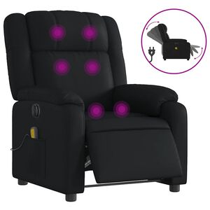 vidaXL Massagestoel verstelbaar elektrisch kunstleer zwart