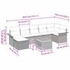 vidaXL Tuin Sofa Set met kussen met opslag 8 pcs Zwart Poly riet