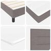 vidaXL Boxspringbed met matras met hoofdeinde Taupe 120 x 190 cm Stof