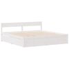 vidaXL Bedframe zonder matras massief grenenhout wit 150x200 cm