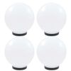 vidaXL LED-bollampen 4 st rond 25 cm PMMA