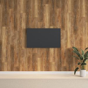 vidaXL Wandpanelen houtlook 2,06 m&sup2; PVC bruin