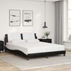 vidaXL Bedframe zonder matras "Zadar" kunstleer zwart en wit 160x200 cm