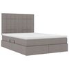 vidaXL Opslag bed met matras met matras Taupe 140 x 190 cm Polyester