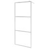 vidaXL Inloopdouchewand halfmat 115x195 cm ESG-glas