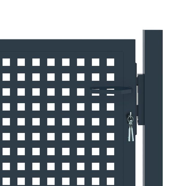 vidaXL Hekpoort Antraciet 102x75 cm Staal