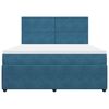 vidaXL Boxspring met matras fluweel donkerblauw 180x200 cm