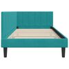 vidaXL Hoekbedframe met hoofdeinde Turquoise 90 cm x 190 cm Fluweel