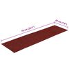 vidaXL Trapmatten Zelfklevend 15 stuks 76x20 cm Bordeaux Rood Rechthoekig