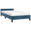 vidaXL Bedframe zonder matras 90x200 cm fluweel donkerblauw