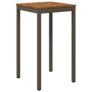 vidaXL Tuinbar Tafel Natuurlijk en Koffie 60 x 60,5 x 105 cm