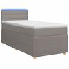 vidaXL Boxspringbed met matras met hoofdeinde Taupe 80 x 200 cm Stof