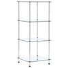 vidaXL Kastje 4-laags 40x40x100 cm gehard glas transparant