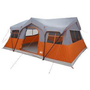 vidaXL Gezinstent 487 x 340 x 216 cm Grijs en Oranje