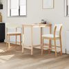 vidaXL Eettafelstoelen 2 pcs Naturel 48 x 49 x 95 cm
