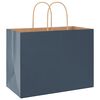 vidaXL Papieren zakken 50 st met hengsels 32x17x25 cm blauw