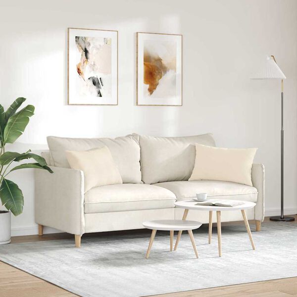 vidaXL Sofa Kussens 2 stuks Beige 60 x 40 cm Stof