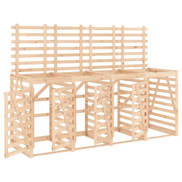 vidaXL Containerberging viervoudig massief grenenhout