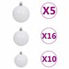vidaXL Kunstkerstboom met verlichting en ballen set Groen 180 cm PET