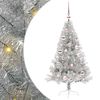 vidaXL Kunstmatig Voorverlicht Kerstboom met 150 LED Zilver 120 cm PET