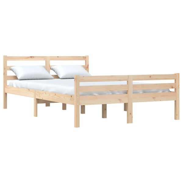 vidaXL Bedframe massief hout 140x190 cm
