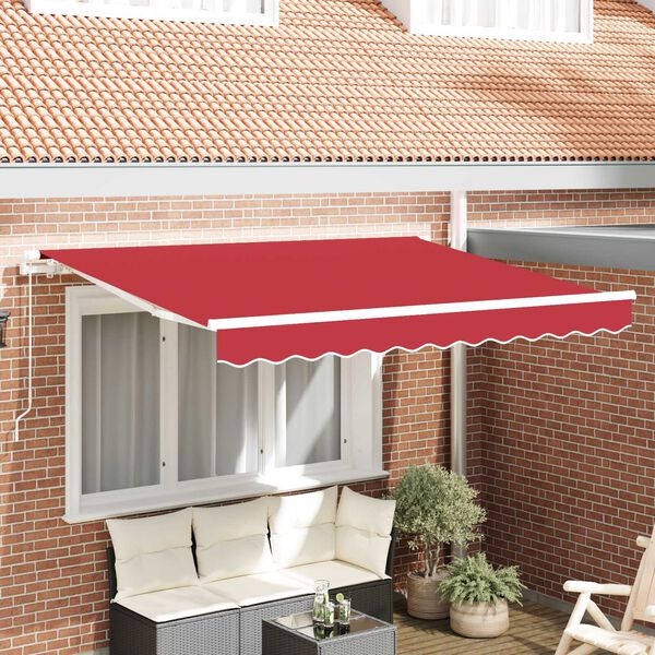 vidaXL Vervangingsdoek voor zonnescherm Rood 280 x 245 cm Polyester