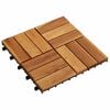 vidaXL Terras Tegel 30 st Bruin 30 x 30 cm Acacia Hardhout