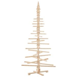 vidaXL Kerstdecoratie kerstboom 210 cm massief grenenhout