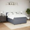 vidaXL Boxspring met matras fluweel donkergrijs 160x200 cm