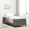 vidaXL Boxspringbed Donkergrijs 100 x 200 cm Stof