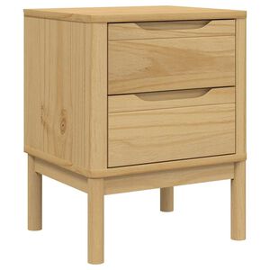 vidaXL Nachtkastje FLORO 45x39x57 cm massief grenenhout wasbruin
