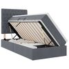 vidaXL LED Opslagbed met Matras Donkergrijs 90 x 200 cm Fluweel