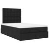 vidaXL Ottoman bed met matras 120x190 cm stof zwart