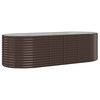 vidaXL Plantenbak 249x100x68 cm gegalvaniseerd staal bruin