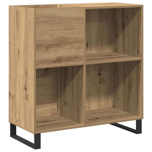 vidaXL Platenkast artisanaal eikenkleurig 85 x 38 x 89 cm Bewerkt hout