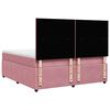 vidaXL Boxspring met matras fluweel roze 180x200 cm