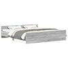 vidaXL Bedframe met hoofd- en voeteneinde grijs sonoma 200x200 cm