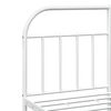vidaXL Bedframe met hoofdbord metaal wit 160x200 cm