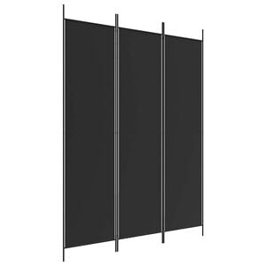 vidaXL Kamerscherm met 3 panelen 150x200 cm stof zwart