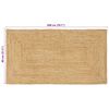 vidaXL Gebied Tapijt Beige 80 x 200 cm Jute