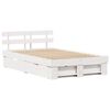 vidaXL Bedframe met hoofdeinde Wit 120 x 190 cm Massief grenenhout