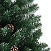 vidaXL Slanke Kerstboom Groen 150 cm PVC en massief dennenhout