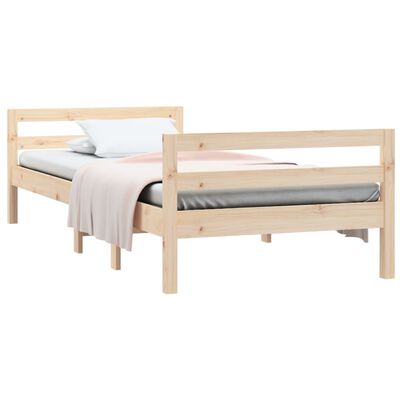 vidaXL Bedframe zonder matras massief grenenhout 75x190 cm