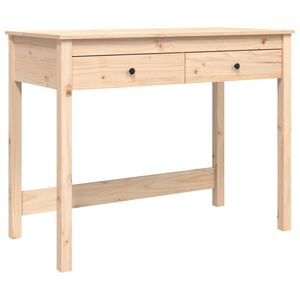 vidaXL Bureau met lades 100x50x78 cm massief grenenhout