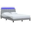 vidaXL Bedframe zonder matras "Hanko" 120x200 cm stof lichtgrijs